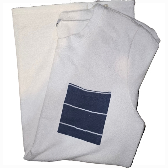 Summer10 Knit Short sleeve Blouse White w/ Navy Accents - Small - Picture 6 of 8